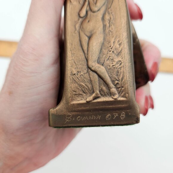 Vintage 1978 Giovanni Schoeman Cold Cast Bronze Sculpture Quessa - Picture 11 of 11